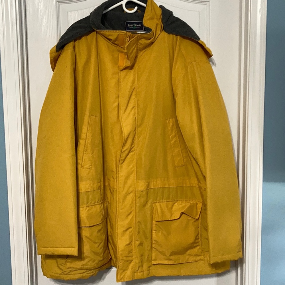 Heavy fleece lined water resistant jacket